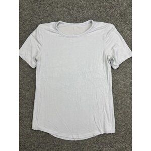 Lululemon Shirt Womens Small White Short Sleeve Crew Neck Lightweight Top